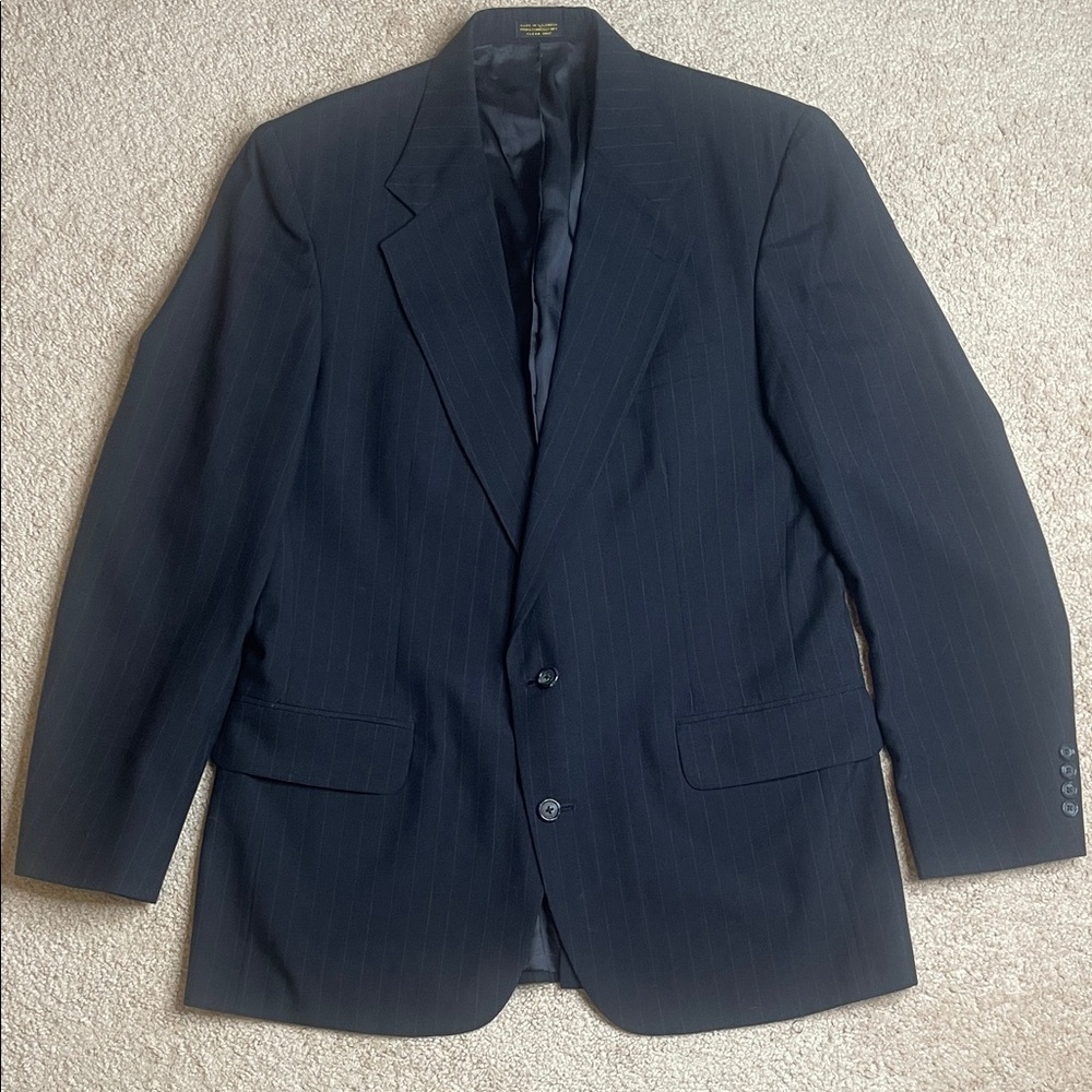 Classic Dark Pinstripe Men's Blazer